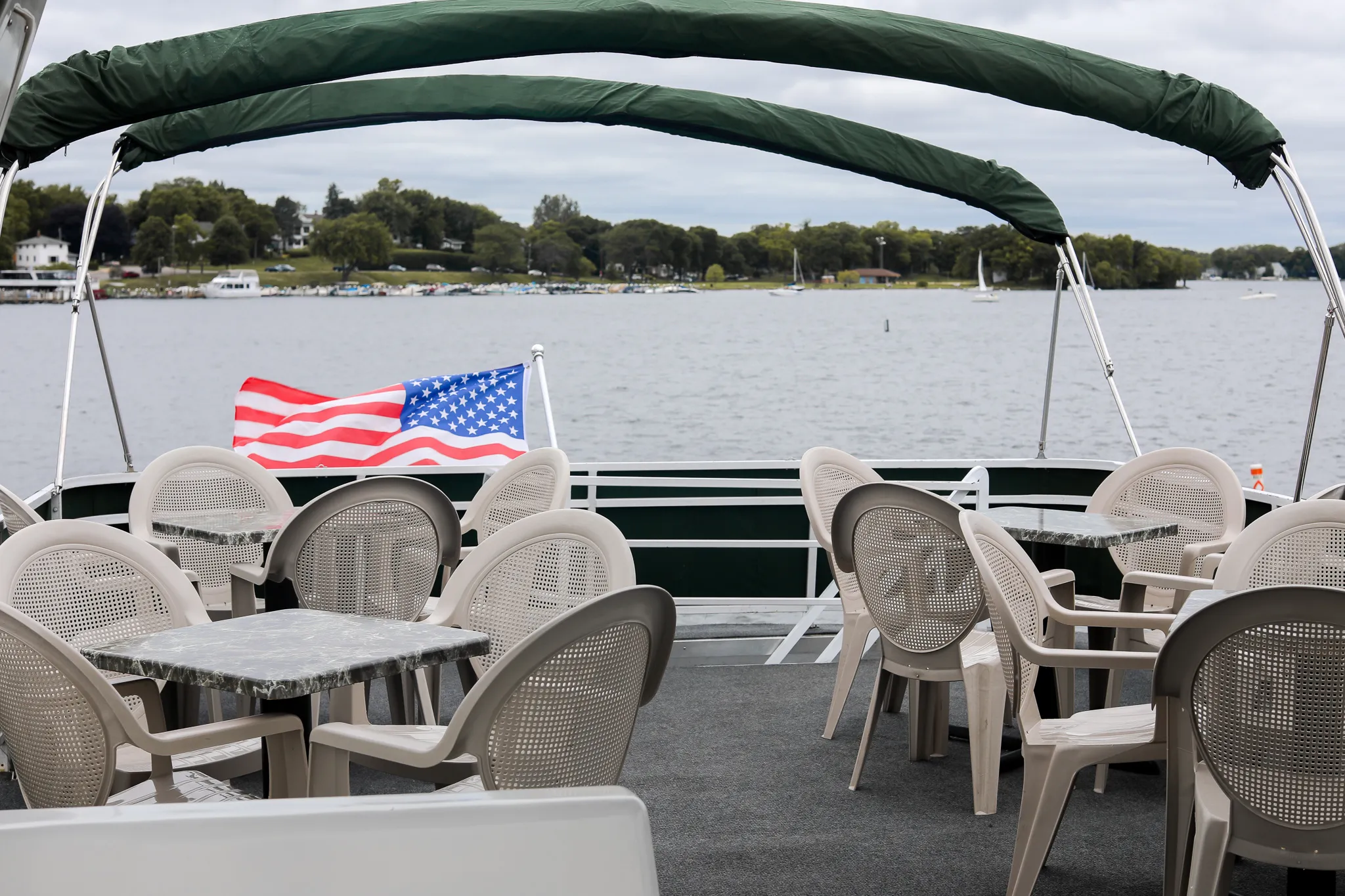 a boat that is sitting on a chair