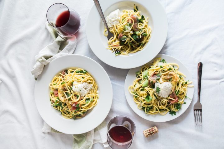 a plate of food on a table